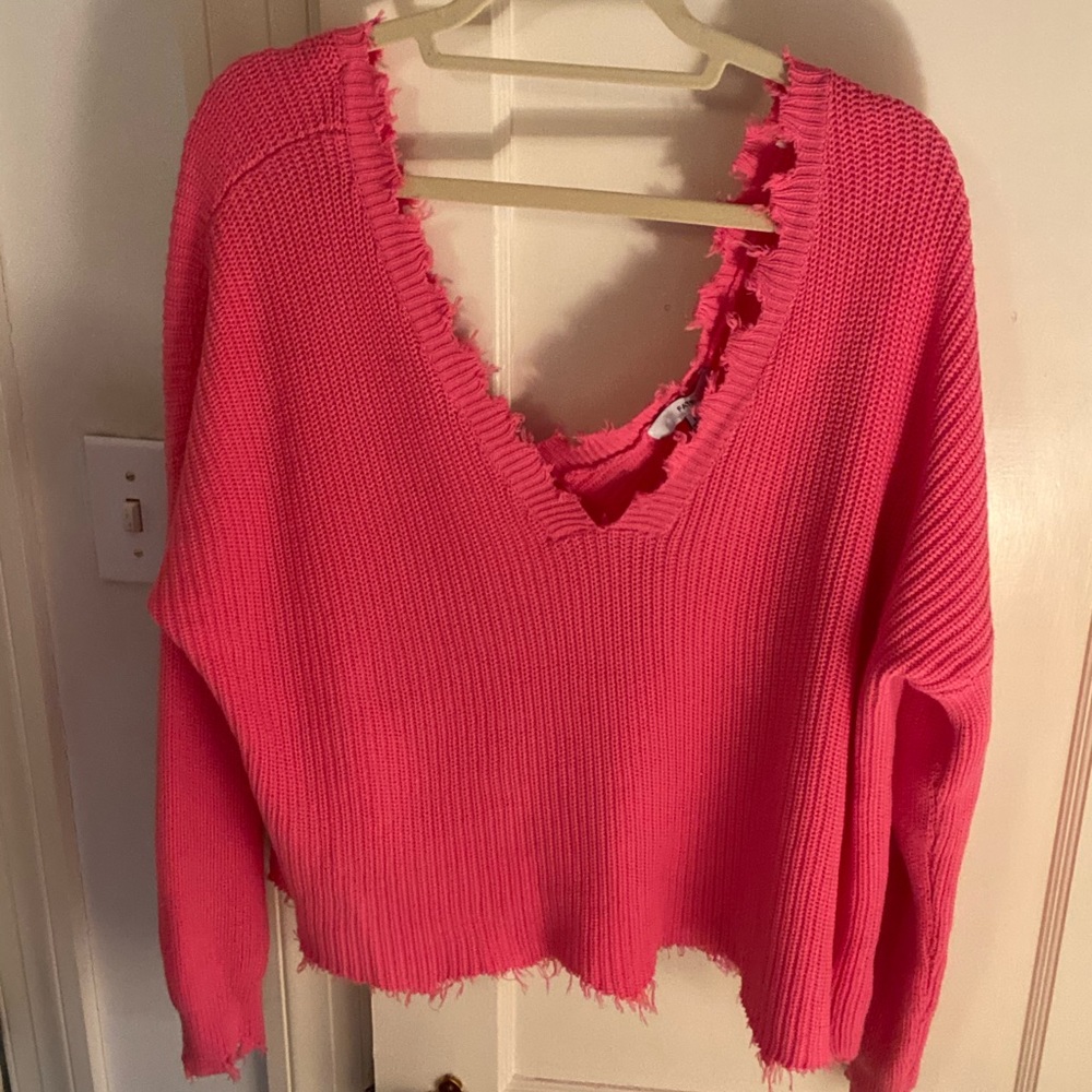 Fate Hot Pink Slouchy Sweater